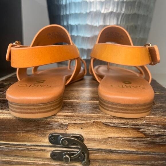 Franco Sarto Gia Leather Sandals in Tan - Picture 7 of 8